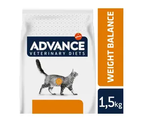 ADVANCE-VD Cat Weight Balance 1,5kg / Diätfutter (Granulat) / für erwachsene Katzen zur Reduzierung von Übergewicht