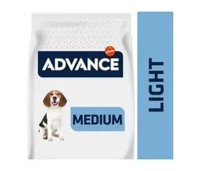 ADVANCE DOG MEDIUM Light 12kg / Granulat für Hunde / für mittelgroße Hunderassen, die übergewichtig sind oder zu Gewichtszunahme neigen