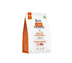 Brit Care Dog Hypoallergenic Adult Medium Breed - Lamm und Reis 3 kg / Granulat für Hunde / für erwachsene Hunde mittelgroßer Rassen