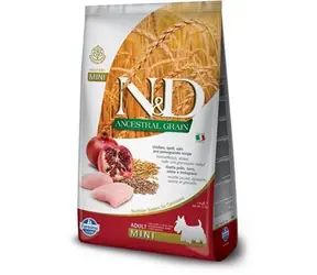 N&D LG DOG Adult Mini Chicken & Granatapfel 7kg / Futter für erwachsene Hunde kleiner Rassen