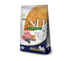 N&D LG DOG Adult Mini Lamm & Blaubeere 7kg / Futter für ausgewachsene Hunde kleiner Rassen