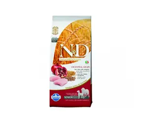 N&D Low Grain Senior Medium/Large Huhn & Granatapfel 12kg / Futter für ausgewachsene Hunde mittlerer und großer Rassen
