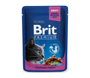 Brit Cat Premium Beutel Huhn+Truthahn 100g / Beutel für Katzen