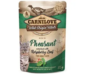 Carnilove Katzenbeutel Fasan mit Raspberry 85g / Beutel für Katzen