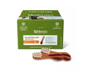 Whimzees Zahnbürste L 30x60g / Zahnpflege-Leckerlis für Hunde