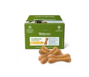 Whimzees Reisknochen M/L 50x60g / Zahnpflege-Leckerlis für Hunde