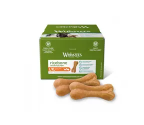 Whimzees Reisknochen L/XL 23x120g / Zahnpflege-Leckerlis für Hunde