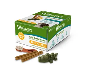 Whimzees Mix Box M 840g / Zahnpflege-Leckerlis für Hunde