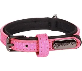 Flamingo Leza Halsband mit Neoprenpolsterung rosa XXS
