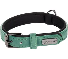 Flamingo Delu Halsband mit Neoprenpolsterung grün XS/S