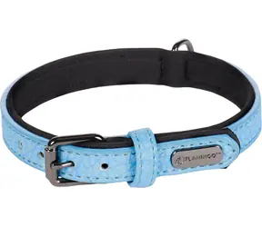 Flamingo Leza Halsband mit Neoprenpolsterung blau S