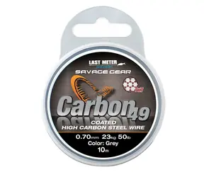 Savage Gear Lanko Carbon49 0,70 mm 23 kg 50 lb 10 m beschichtetes Grau