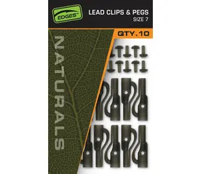 FOX Pendant Naturals Lead Clips & Pegs Größe 7 10 Stk