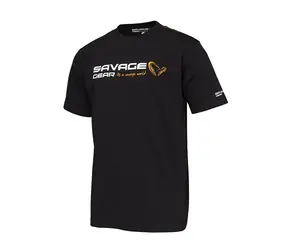 Savage Gear Signature Logo T-Shirt Schwarz Tinte XXL