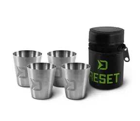 Delphin Set Edelstahlbecher Reset 4 in 1 30 ml 4-tlg