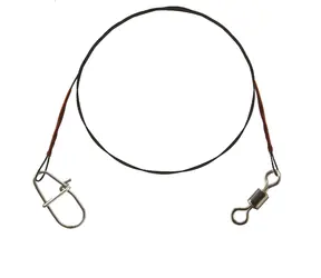 Cormoran Lanko 1x1 Titan-Vorfach, Einzelstrang-Wirbel und Corlock- Snap , 12 kg, 20 cm, 2 Stück