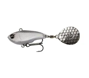 Savage Gear Wobbler Fat Tail Spin 8 cm 24 g Sinking White Silver