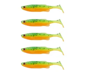 Savage Gear Gummiköder Fat Minnow T-Tail 9 cm 7 g Kracher 5 Stück