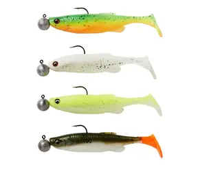 Savage Gear Gummiköder Fat Minnow T-Tail RTF S 10,5 cm 11 g Dark Water Mix