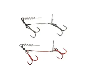 Savage Gear Rig Carbon49 Corkscrew Stinger 2x Größe 2/0 31kg 2St