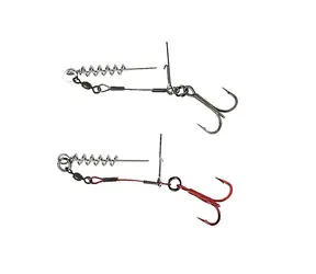 Savage Gear Rig Carbon49 Corkscrew Stinger Größe 1/0 23kg 2St
