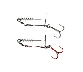 Savage Gear Rig Carbon49 Corkscrew Stinger Größe 2/0 31kg 2St