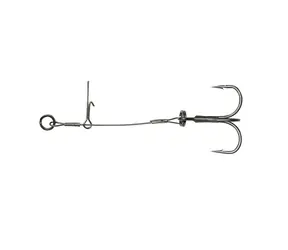 Savage Gear Rig Carbon49 T-Treble Spike Stingers Größe 2/0 0,70 mm 23 kg 11,5 cm 2 Stück
