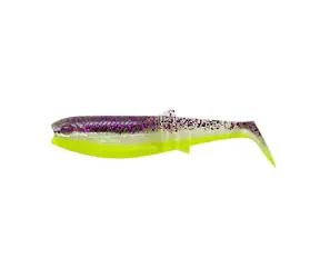 Savage Gear Gummiköder Cannibal Shad 12,5 cm 20 g Lila Glitzerbombe Fluo 4 Stück