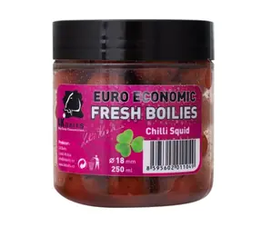 LK Baits Fresh Boilies Euro Economic Chilli Squid 250 ml 18 mm