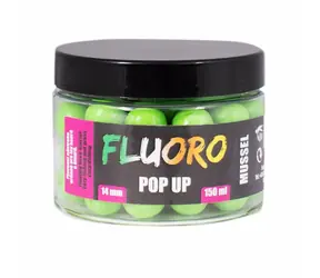 LK Baits Pop UP Fluoro Boilies Muschel 150 ml 14 mm