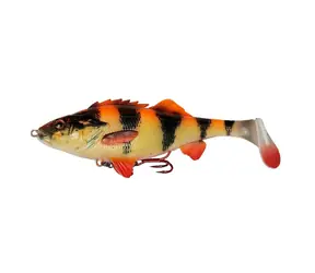 Savage Gear Gummiköder 4D Perch Shad (Line Thru) 20 cm 100 g SS Albino
