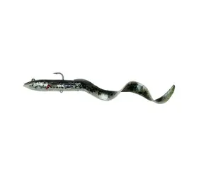 Savage Gear Gummiköder 4D Echter Aal 20 cm 38 g Schwarzgrüne Perle PHP