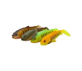 Savage Gear Gummiköder Craft Cannibal Paddletail 12,5 cm 20 g Dark Water Mix 4 Stück