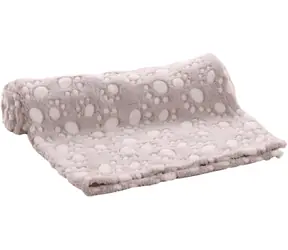 Flamingo Dario Fleecedecke Pfoten beige 100x70cm