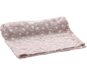 Flamingo Dario Fleecedecke Pfoten beige 150x100cm