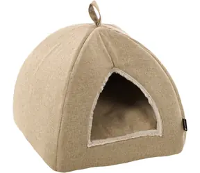Flamingo Isidoor Bett für Katzen beige 40x38cm