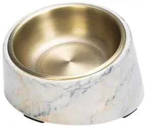 Designed by Lotte Vita beige Marmor 160 ml / Designnapf für Katzen 