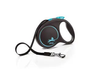 Flexi Black Design L 5m/50kg hellblau / Leine