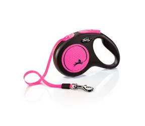 Flexi New Neon M 5m/25kg rosa / Leine