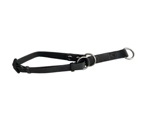 Huhubamboo Halbeinziehbares Halsband, schwarz / Hundehalsband / 30-54 cm