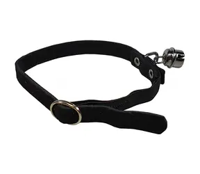 Huhubamboo Wildlederhalsband schwarz / Katzenhalsband / 1 x 30 cm 
