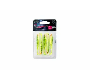 FOX Rage Gummiköder Slick Shad 9cm UV Lemon Tiger 5St