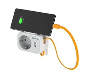Tessan TS-332-DE weiß / Steckdose / 1x AC / 1x USB-A / 1x USB-C