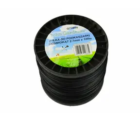 GEKO Rasenmäherschnur schwarz 2,7 mm 100 m / siebeneckig / Nylon 