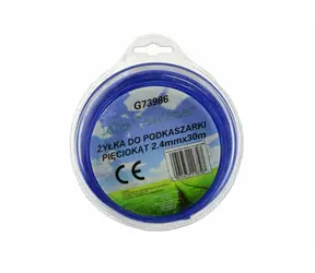 GEKO Mähfaden blau 2,4 mm 30 m / Sternprofil / Nylon 