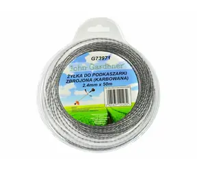 GEKO Mähfaden verstärkt 2,4 mm 50 m / Wellenprofil / Nylon 