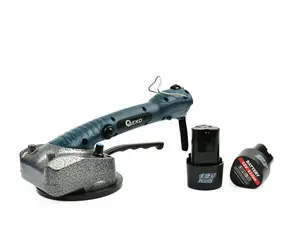 GEKO G80671 / Akku-Vibrationssauger für Fliesen und Pflaster 128 mm / 12V / Saugnapfdurchmesser 128 mm / 2x Batterien