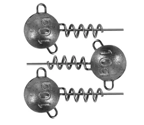 FOX Rage Corkscrew Round Jig Heads 20g 3St