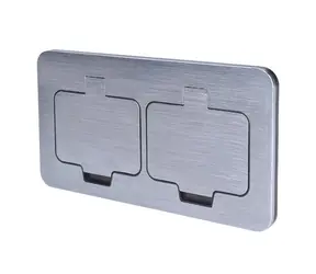 Solight 5B323 Bodeneinbau-Doppelsteckdose / IP55 / rechteckige Abdeckung