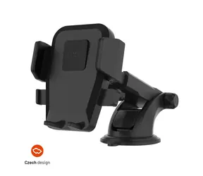 FIXED Iconiq XXL Universal-Autohalterung mit langem Saugnapf für Glas oder Armaturenbrett schwarz